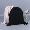 Torby na zakupy na płótnie torba na ramię w paski sznurka Pasek niestandardowy kreatywny student plecak bawełna 1pc