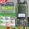 Walkie talkie baofeng uv 13 pro v2 10w poderoso banda dupla à prova d'água tipo c carregador 16km de longo alcance uv13 pro ham rádio bidirecional 231117