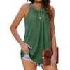 Camisoles Tanks Summer Women Green Tank Top för Casual Loose Solid Color Bomull Black White Sleeveless Y2K Top Female Camisole Clothes 230418