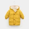 Daunenmantel 212Y Kinder Lange Oberbekleidung Winterkleidung Teen Jungen Mädchen CottonPadded Parka Mäntel Große Kinder verdicken warme Baumwolljacken 231117