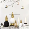 Decorative Objects & Figurines Nordic Light Luxury Decorative Objects Resin Pineapple Golden Creative Home Living Room Porch Model Sof Dhrsy