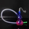 Chaud populaire narguilé verre brûleur à mazout Bong arc-en-ciel forme de gourde filtre matriciel E épais Pyrex barboteur conduites d'eau Dab Rig Bongs avec tuyau et tuyau de brûleur à mazout en verre