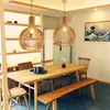 Lampy wiszące wyspę kuchenną chińską lampę stół nowoczesny drewniany drewno drewniany żyrandol półkola
