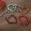 Natuurlijke edelstenen stenen armbanden onregelmatige kristal stretch chip kralen nuggets armbanden armbanden quartz chakra polsband voor vrouwen cadeau mode