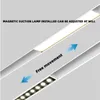 Plafondverlichting 20 moderne magnetische baan ingebed LED -spotlicht downlight woonkamer zonder hoofd lichtverlichting grille lamp serie