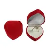 10pc smycken lådor sammet röd hjärta ring lådan pärla skattlåda örhänge display lådfästet presentförpackning vigselring låddisplay ring 231118