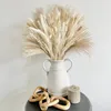 Dekorativa blommor 110st Natural Puyu Bouquet Decor Tall Boho Home - Pompas Grass Fluffy Pampas