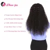 Curly Human Hair Wig Spets Front Wigs For Black Women 30 Inch Stängning Remy 180 Peruansk