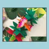 Banner Flags Novelty Colorf Tissue Flower Garland For Luau Party Summer Beach Decoration Hawaii 3 Meters Paper Garlands Drop Deliver Dhl0H