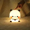 Scatola cieca Orso Panda Lampada da notte a led Bubu e Dudu Simpatico animaletto Cartoon Luce notturna per bambini Comodino Camera da letto Soggiorno Decorativo 230418