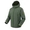 Mensjackor Militär Shark Skin Soft Shell Jacket Tactical Windproof Waterproof Combat Hooded Bomber 231118