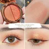 Eye Shadow 2 Colors Palette Matte Glitter Pearlescent Orange Gold Pumpkin Portable Small Plate Beauty Makeup 231113