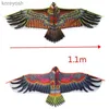 Аксессуары для воздушных змеев 1,1 м Eagle Kite с 30-метровой линией воздушных змеев Детские воздушные змеи с летающими птицами Windsock Уличные игрушки Садовые тканевые игрушки для детей GiftL231118