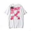 T-shirts pour hommes Rockstar Vêtements Offss White Irregular Arrow Summer Loose Casual T-shirt à manches courtes pour hommes et femmes Lettre imprimée