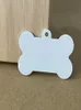 Dog TagID Card SML Bone Shaped Metal Cat Tags DHL Sublimation Pet Double Sided White Id Name Pendant Jewelry8095732