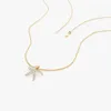 Vlove Jewelry Custom 14K Gold Diamond Starfishチャームペンダント