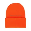 Berretti / Berretti con teschio Cappelli lavorati a maglia di colore puro Uomini e donne Cappello caldo all'aperto Ricamo Berretto di lana semplice Berretto personalizzato Logo Drop Dhgarden Dhyau