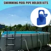 Swimming Pool Pipe Holder slangfäste Mount stöder rör för Intex ovanför markens slangutlopp med kabelbandfästningstillbehör Simpooltillbehör Simning