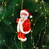 Décorations de Noël Perles d'escalade Musique du Père Noël Corde de poupée électrique escalade Cadeaux de Noël Décorations de Noël transfrontalières 231117