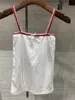 Camisoles Tanki Slim Girls Soft Cotton White Patchwork Camisole Summer Fashion Dame Streetwear Women Lace Edge Bowknot Sexy Camisole Top 230418