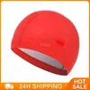 Simkåpor Multi-färg Bekväm PU-belagd Simning Hat Professionell vattentät PU-tyg Simning Cap Unisex Solid Color Bekväm P230418