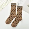 Fashion Retro Gold and Silver Silk Socks Ins Style Versatile Network Red Medium Tube Socks Autumn and Winter New Fashion Brand Women's Socks Wholesale