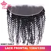 Transparent Lace 13x6 Lace Frontal Only Kinky Curly Wave 13x4 Full Frontal Lace Closure Only Virgin Raw Hair For Woman Melt Skin Pre Plucked Queen Hair Official Store