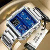 Armbandsur Lige Casual Sport Watches For Men Top Military Full Steel Wrist Watch Man Clock Fashion Chronograph Wristwatch