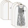Sacs de rangement vêtements suspendus couverture tissus non tissés sac de vêtement avec fermeture à glissière au milieu 6 pièces pour robe