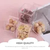 Gift Wrap Box Acrylic Transparent Candy Boxes Clear Display Square Cube Staying Wedding Christmas Treat Favors Jewelry Biscuit