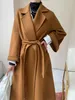 Women's Wool Blends Autumn and Winter Women's Plus Long Laceup Coat Solid Color Handmased Loose Nightgown Wool Cloak 231118