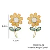 Stud Earrings Sweet Crystal Flower For Women 2023 Tiny Korean Earring Gilrs Earing Fashion Piercing Jewerly GiftStud