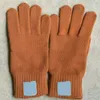 Gants de créateur tricotés pour hommes, gants chauds à cinq doigts pour l'hiver