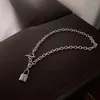 Chains Simple Fashion Small Lock Pendant Necklace For Women 2023 Trend Ins Style Punk Choker Chain Street Hip-Hop Jewelry Accessories