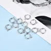 10st rostfritt stål örhängen med slingguld kram rund öronstolpe med öppen hoppring för DIY smycken gör komponenter smycken som gör jawelry fynd