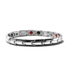 Bangle Pure Titanium Bracelet 99.99% Germanium Health For Men Korea Magnetic Tourmaline Energy Power Jewelry