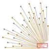 50pcs/100pcs Stainless Steel Ball Head Pins Gold Plated Eye Pins Supplies For Jewelry Making Handmade DIY Jewelry Accessories Jewelry MakingJewelry Findings