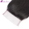 Hair pieces Aisha Queen 4 4 Lace Closure Free Part Swiss Medium Brown Color Closures Non Remy Brazilian 230417