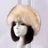 BeanieSkull Caps Winter Thick Furry Hairband Fluffy Russian Faux Fur Women Girl Headband Hat Outdoor Earwarmer Ski Hats 231117