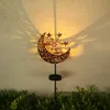 Lampy trawnikowe LED Słoneczne Energia Słoneczne Żelazno puste lampa wiatraka do Outdoor Courtyard Decor Wodoodporne oświetlenie krajobrazowe