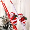 Kerstversiering Kerstman Pop Ornament Elektrisch Klimladder Kerstspeelgoed Met Muziek Decoratie Voor Thuis Kerstboom Hangende Decor Kind Cadeau 231117