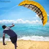 Kite Accessories High Quality 2.5m Dual Line 4 Colors Parafoil Parachute Sports Beach Kite Easy to Fly Factory OutletL231118