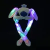 Led Ligh Up Plush Moving Rabbit Hat Funny Glowing and Ear Moving Bunny Hat Cap för Women Girls Cosplay Christmas Party Holiday Hat 461Q