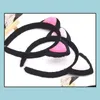 Cappelli da festa Natale Halloween Fascia per capelli Bopper Cat Fluffy Devil Ears Fasce Costume Fancy Dress Cosplay Fascia per capelli Copricapo Drop Dhhsz