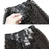 New arrival seamless clips in hair extensions kinky straight 120g thick volume Buy best hair