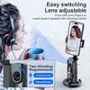 Stabilizatörler Axnen 360 Döndürme Gimbal Stabilizer Selfie Yüz İzleme Masaüstü Takip Tiktok Live Video için Uzaktan Deklanşör ile Çekim 231117