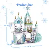 Blocks Friends Princess Luxury Ice Castles Playground House Movies Winter Snow Horse Figures Building Blocks Set Toy for Girls DIY Gift