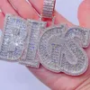 مخصص VVS Moissanite Diamond Iced out قلادة 18K الذهب مطلي الهيب هوب قلادة مخصصة مويسانيت قلادة مخصصة