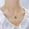 Chaînes Vintage Marguerite Fleur En Acier Inoxydable Collier Vert Foncé Rond Pour Les Femmes Sexy Clavicule Chaîne Ne Se Fane Pas 2023 Bijoux Cadeau