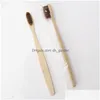 Disposable Toothbrushes Natural Bamboo Toothbrush Wholesale Environment Wooden Rainbow Tooth Brush Oral Care Soft Bristle Dr Dhgarden Dhfax